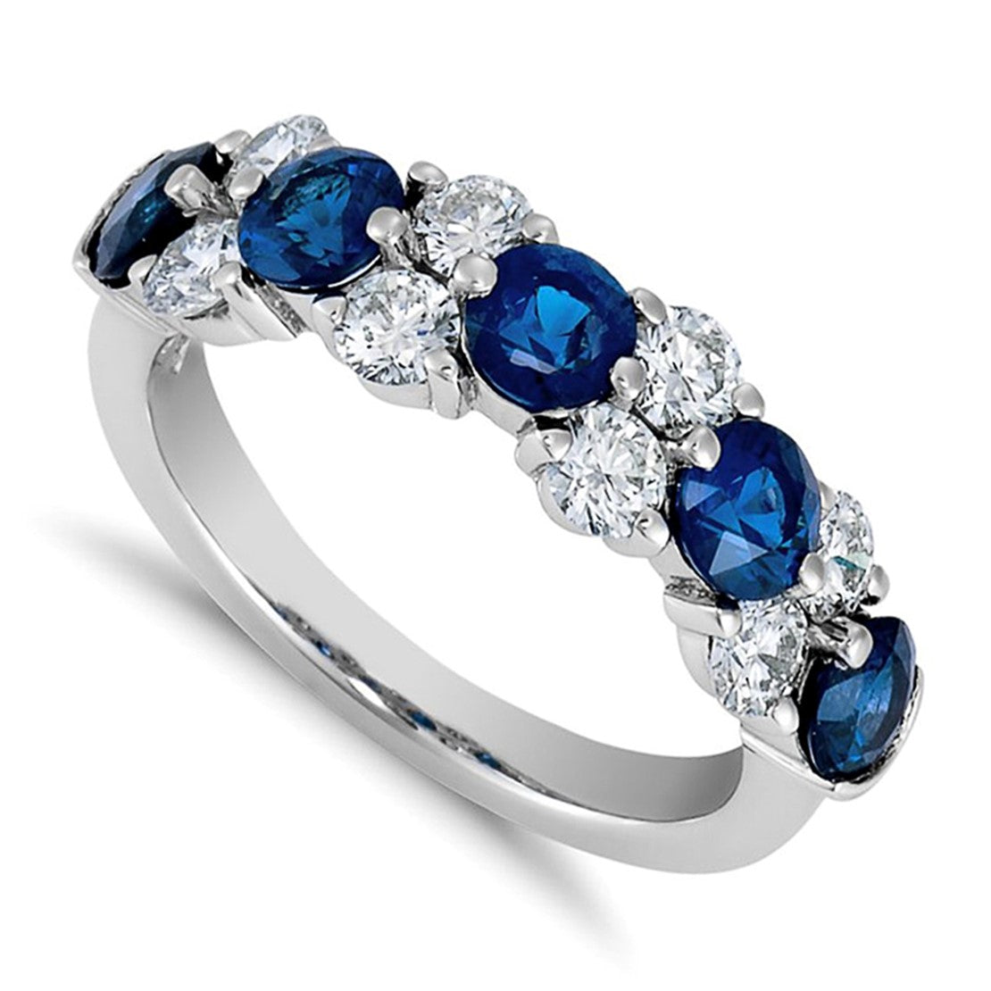 Ring - Silver and Sapphire Blue