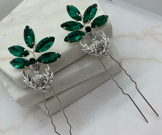 Hair Pins - Scottish Thistle