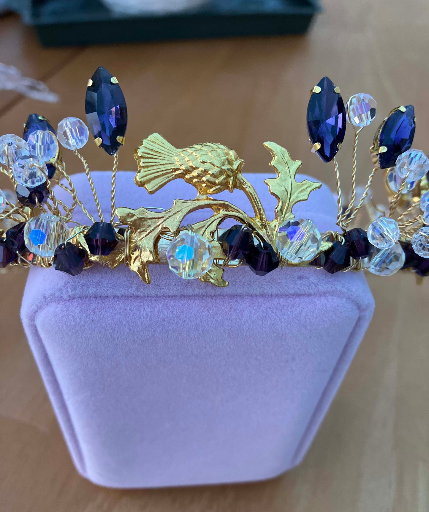 Gold Tiara - Scottish Thistles